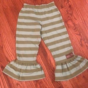 Matilda Jane Blue/Green Striped Big Ruffle Bottoms